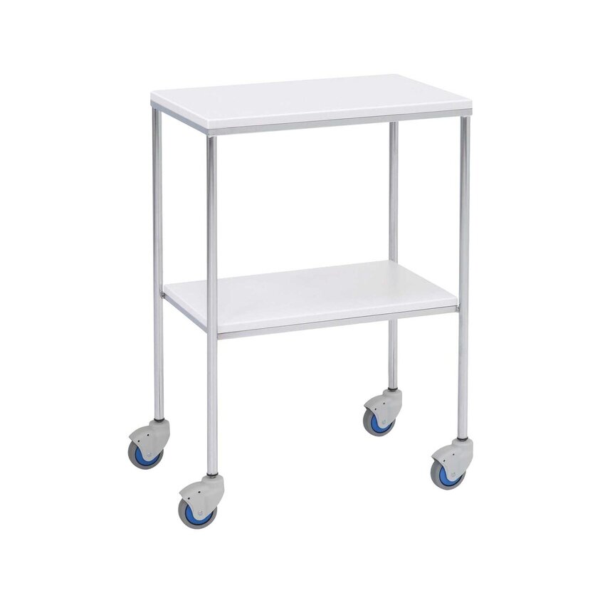 Přístrojový stůl – 2 police (PVC) – 60x40x80 cm
