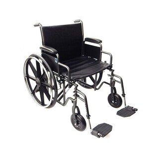 Extra široký invalidní vozík, zesílený rám 61 cm – nosnost: 225 kg