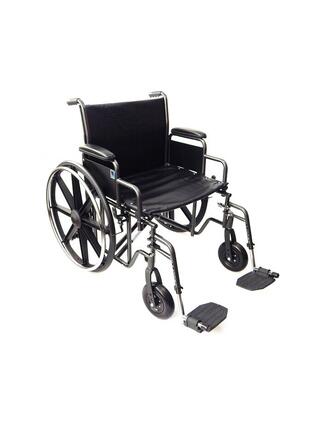 Extra široký invalidní vozík, zesílený rám 61 cm – nosnost: 225 kg