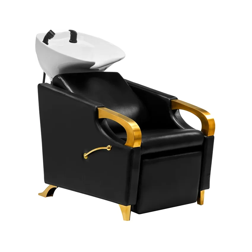 Kadeřnické křeslo C019G – černé, ergonomické pro kadeřnictví