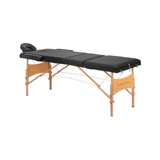 Skládací masážní stůl Balance wood 3dílný černý