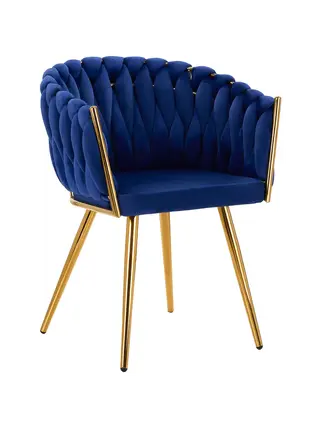 4Rico Velvet kosmetické křeslo QS-GW06G - modré