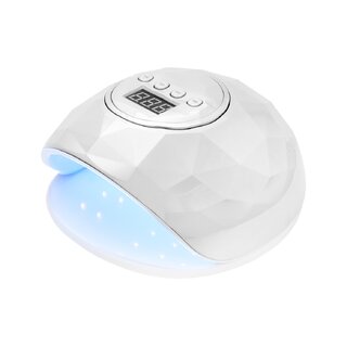 UV LED lesklá lampa 86W bílá/stříbrná perleťová
