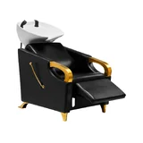 Kadeřnické křeslo C019G – černé, ergonomické pro kadeřnictví
