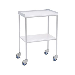 Přístrojový stůl – 2 police (PVC) – 60x40x80 cm – Horní hrana na 3 stranách