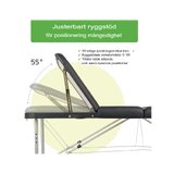 Přenosný masážní stůl Adele 70 cm - černý