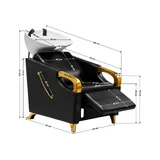Kadeřnické křeslo C019G – černé, ergonomické pro kadeřnictví