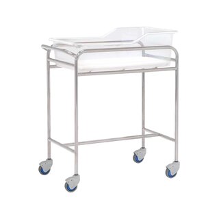 Dětská postýlka s kolečky pro neonatalogii – Nerezová ocel – 80x48x85 cm