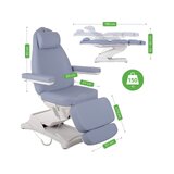 Kosmetické křeslo, elektrické Elara PRO 4 - fialové