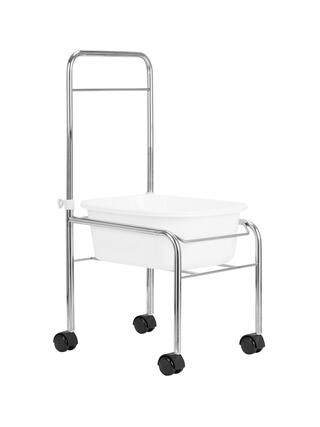 Vana na nohy pro pedikúru na kolečkách chromovaná