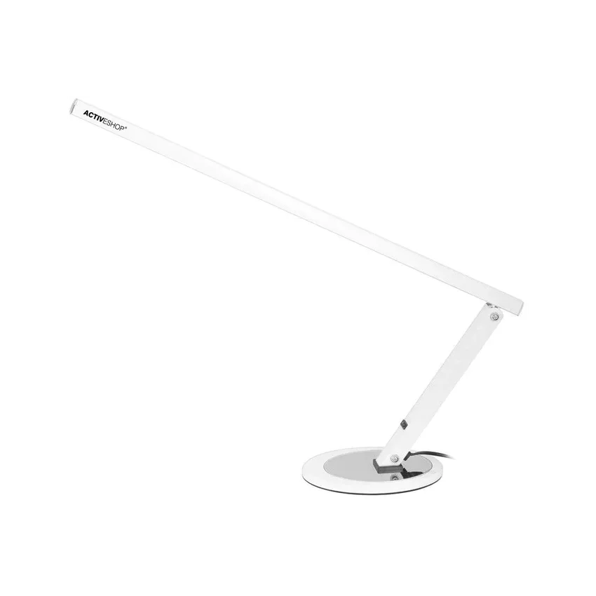 Bílá tenká LED stolní lampa