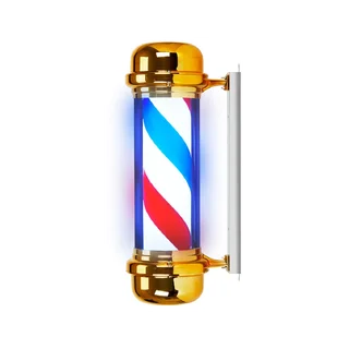 Kadeřnická lampa Barber Pole BB-02 zlatá velká