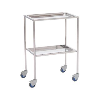 Přístrojový stůl – 2 police – 60x40x80 cm – Hluboké police – Nerezová ocel