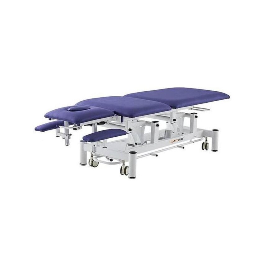 Elektrický masážní stůl 5 sekcí - Rila PRO - Bílý rám, modré čalounění