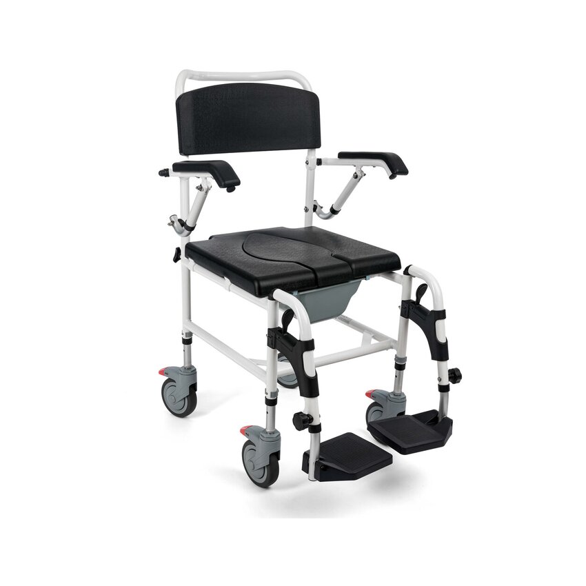Sprchový invalidní vozík, toaletní vozík 3v1 - MASTER