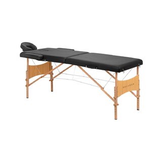 Skládací masážní stůl Balance wood 2dílný černý