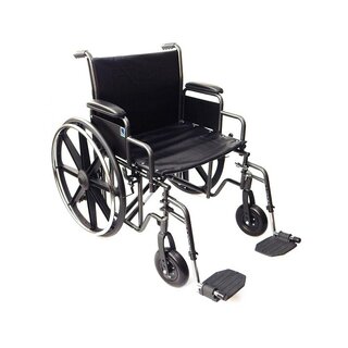 Extra široký invalidní vozík, zesílený rám 56 cm – nosnost: 225 kg