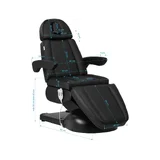 Kosmetické křeslo Azzurro Lux 3 motory černé