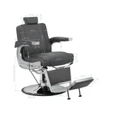 Holičské křeslo Hair System BM88066 šedé