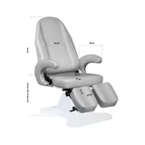 112 šedá hydraulická židle pro péči o nohy
