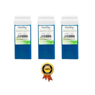 3x Depilflax 100 depilační voskový roll-on azulen 110g